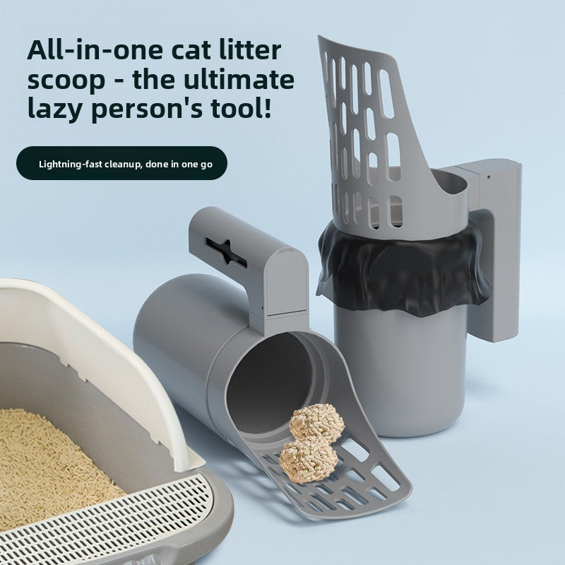 Cat Litter Scoop Filter Trash Can Storage Box Pet Waste Cleaner