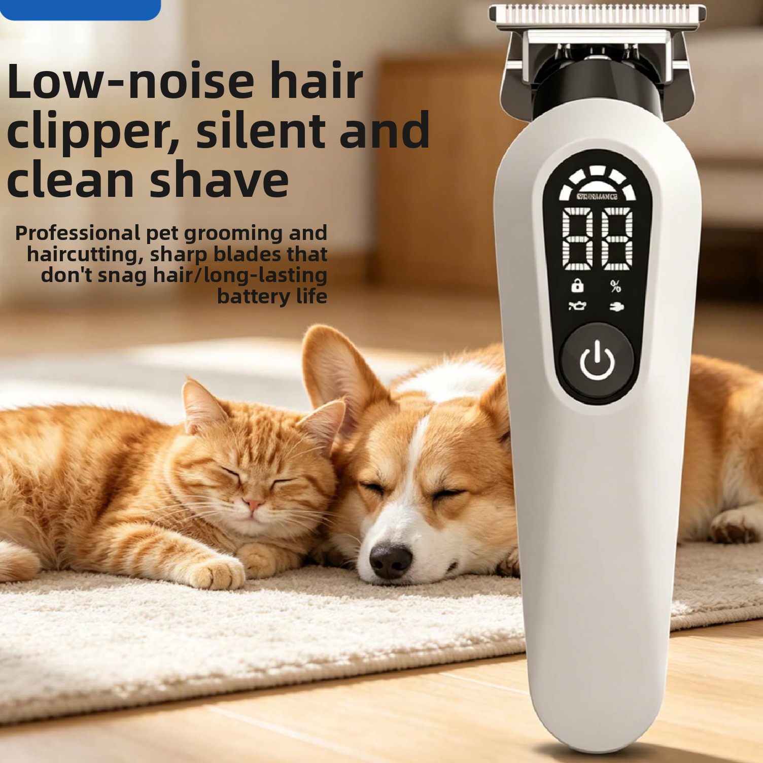 Rechargeable Pet Hair Trimmer Grooming Clipper