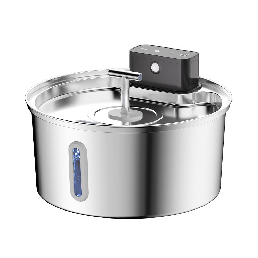 3.2L Wireless Sensor Pet Water Dispenser 304 Stainless Steel Cat Water Feeder Unplugged