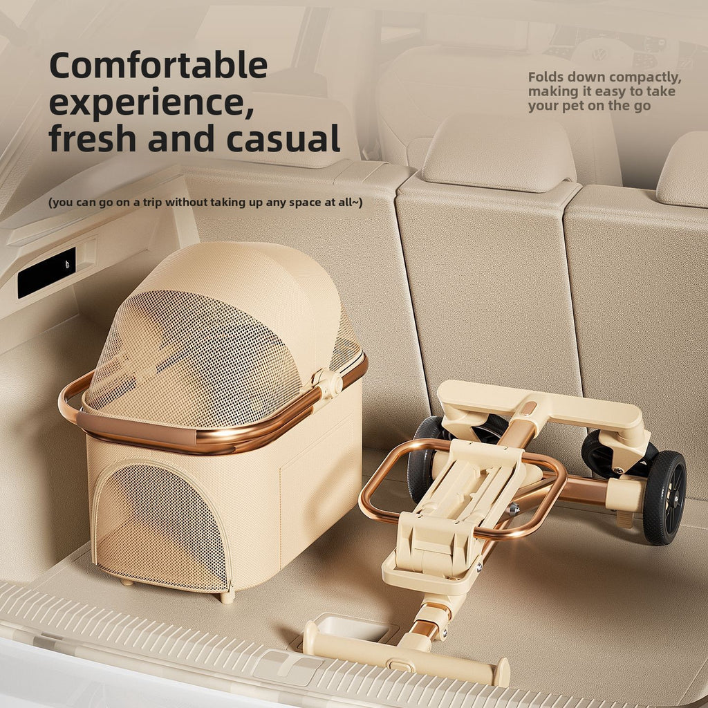 Foldable Detachable Pet Stroller